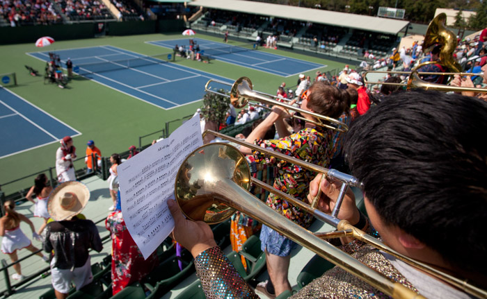 Stanford band playing 'All of the Lights'