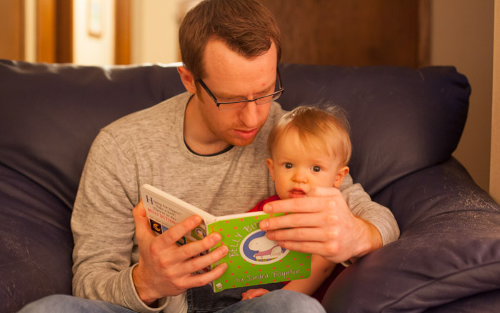 Ryan reads to Henry