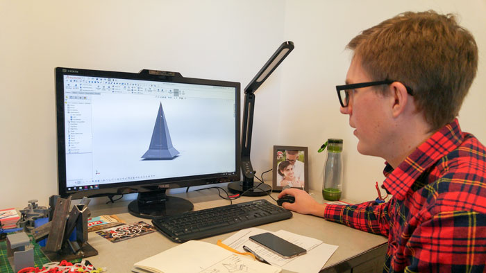 Will Nickley laying out the roof in Solidworks Will Nickley laying out the roof in Solidworks